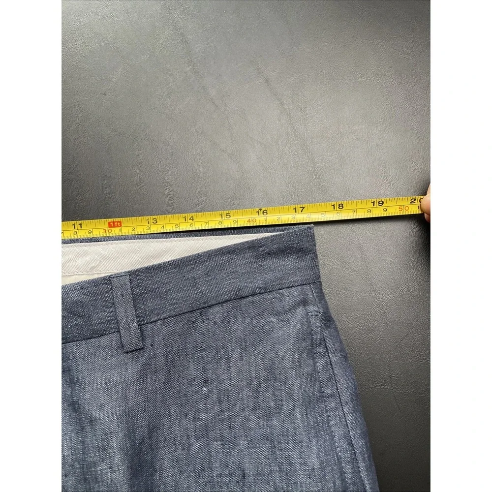 Joseph Abboud 34X27 Heritage Angelico Italian Linen Dress Slate Blue Pants Men's